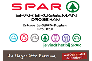 Vrolijke Strijders Sponsor Spar Bruggeman Drogeham